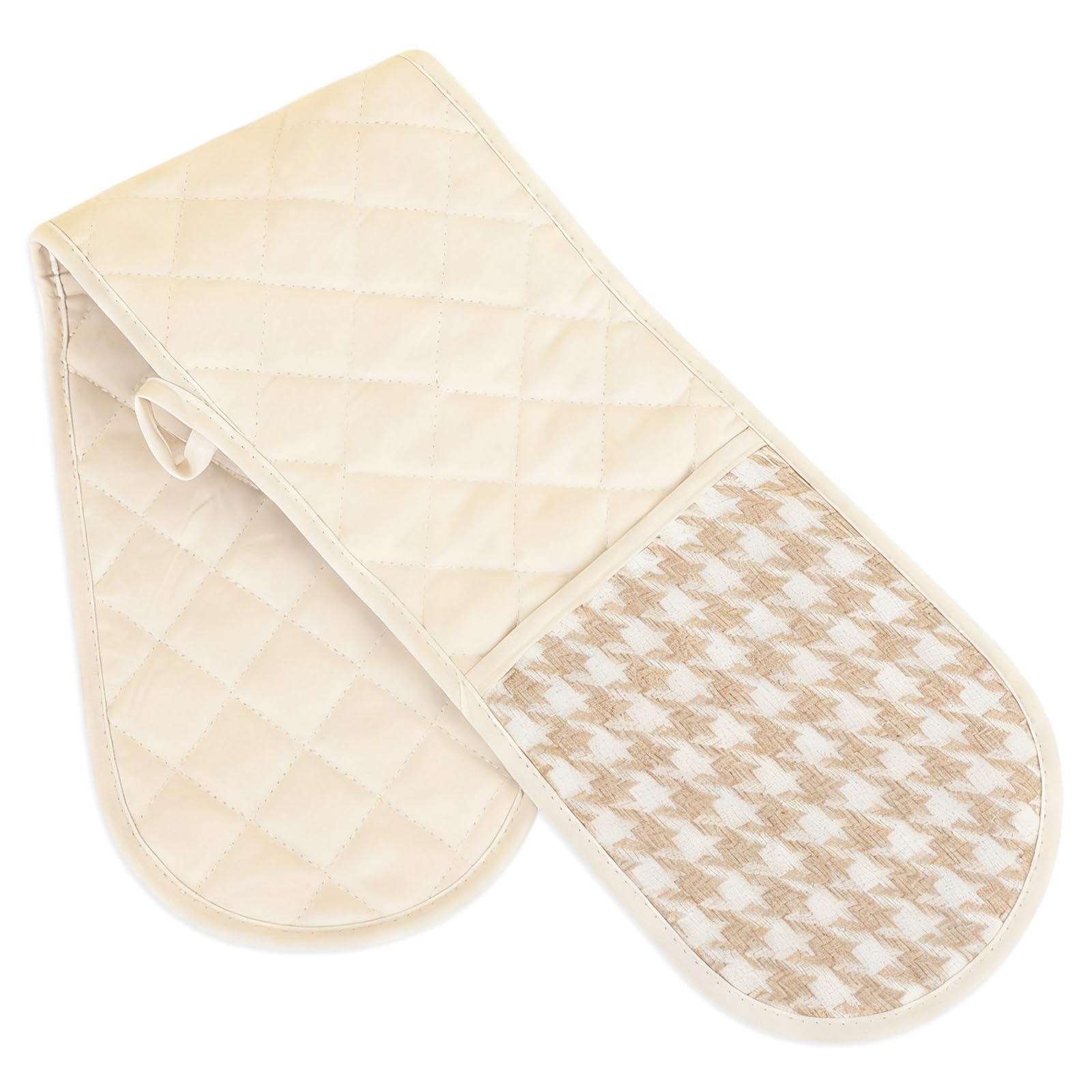 Double Oven Gloves Heat Resistant, Modern Cooking Oven Mitt Potholder