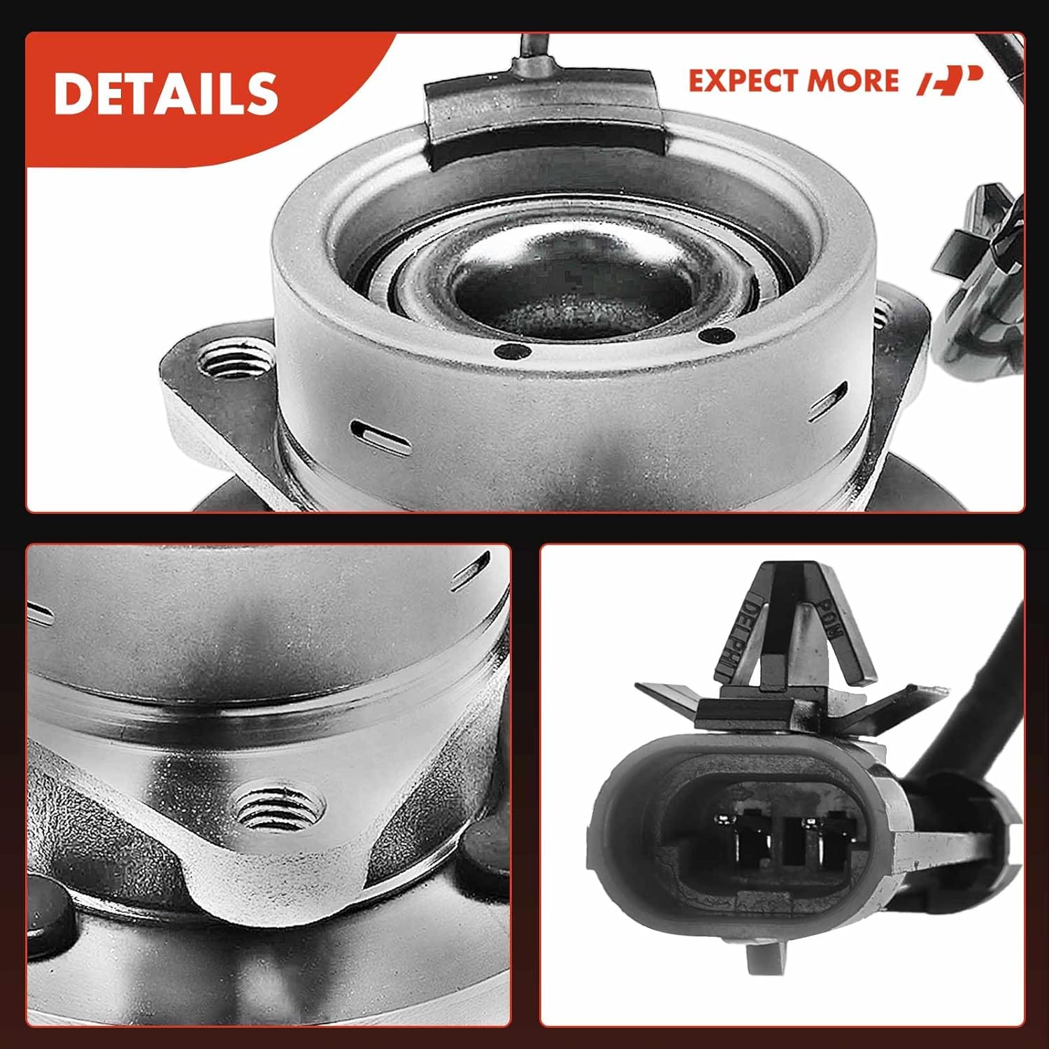 A-Premium Front Wheel Bearing and Hub Assembly Compatible with Chevrolet Cobalt, Pontiac G5 Pursuit, Saturn Ion (for 4-Wheel ABS Models, 2-Pc)