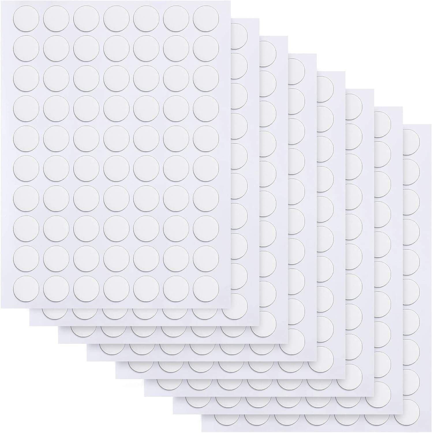 McMola560 Pcs Double Sided Removable Dots Stickers - Round Clear Sticky Tack, No Trace, Waterproof Small Putty for Festival Decoration (10mm)
