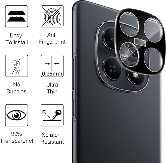 QULLOO Camera Protection for Xiaomi Redmi Note 15 4G for Tempered Glass 2 Pieces Camera Protective Film Lens Protection Glass Anti-Scratch Film Camera Protector