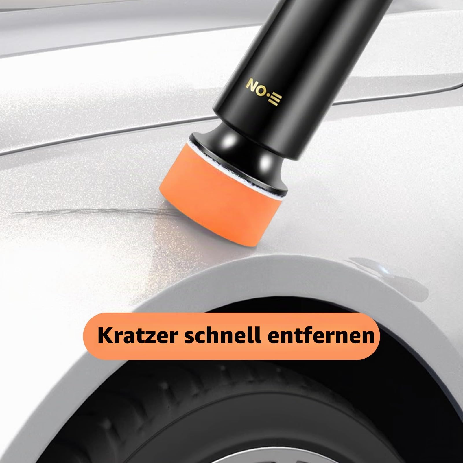 Mini Poliermaschine Akku – Kabelloser Autopolierer 40W mit 3 Geschwindigkeiten & LCD-Display – Wiederaufladbar über Typ-C – Für Kratzerentfernung, Lackpolitur & Windschutzscheibenreinigung