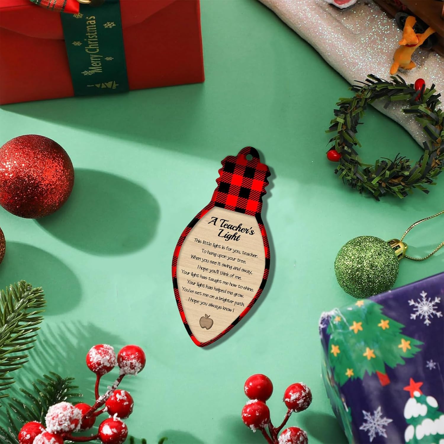 Teacher Christmas Ornament 2025 Teacher Appreciation Gifts for Women Teachers Ornament for Christmas Tree Thank You Gifts for Teachers from Students - Image 8