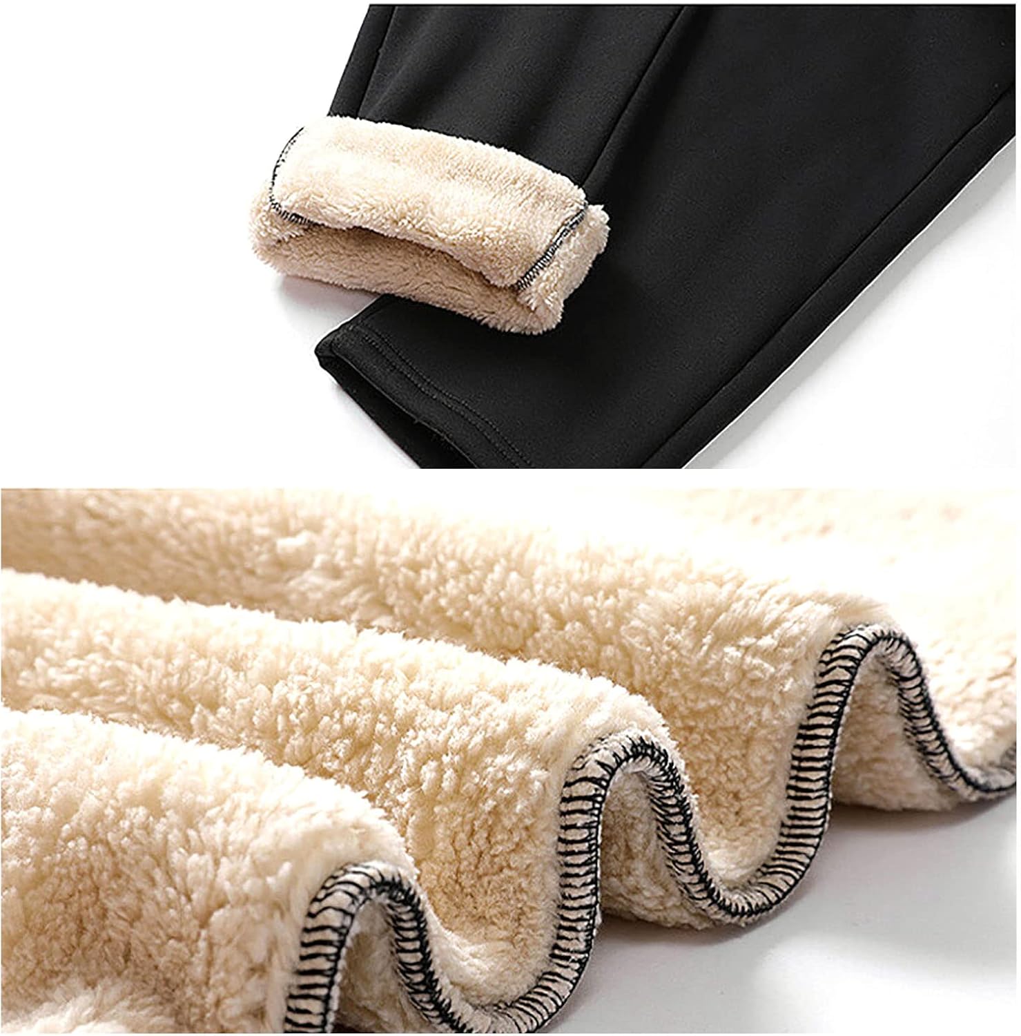 Men's Lamb Wool Tracksuits Zip Up Coat Thick Hoodies + Pants Set Sportswear Winter Sweatshirt Fleece Jacket