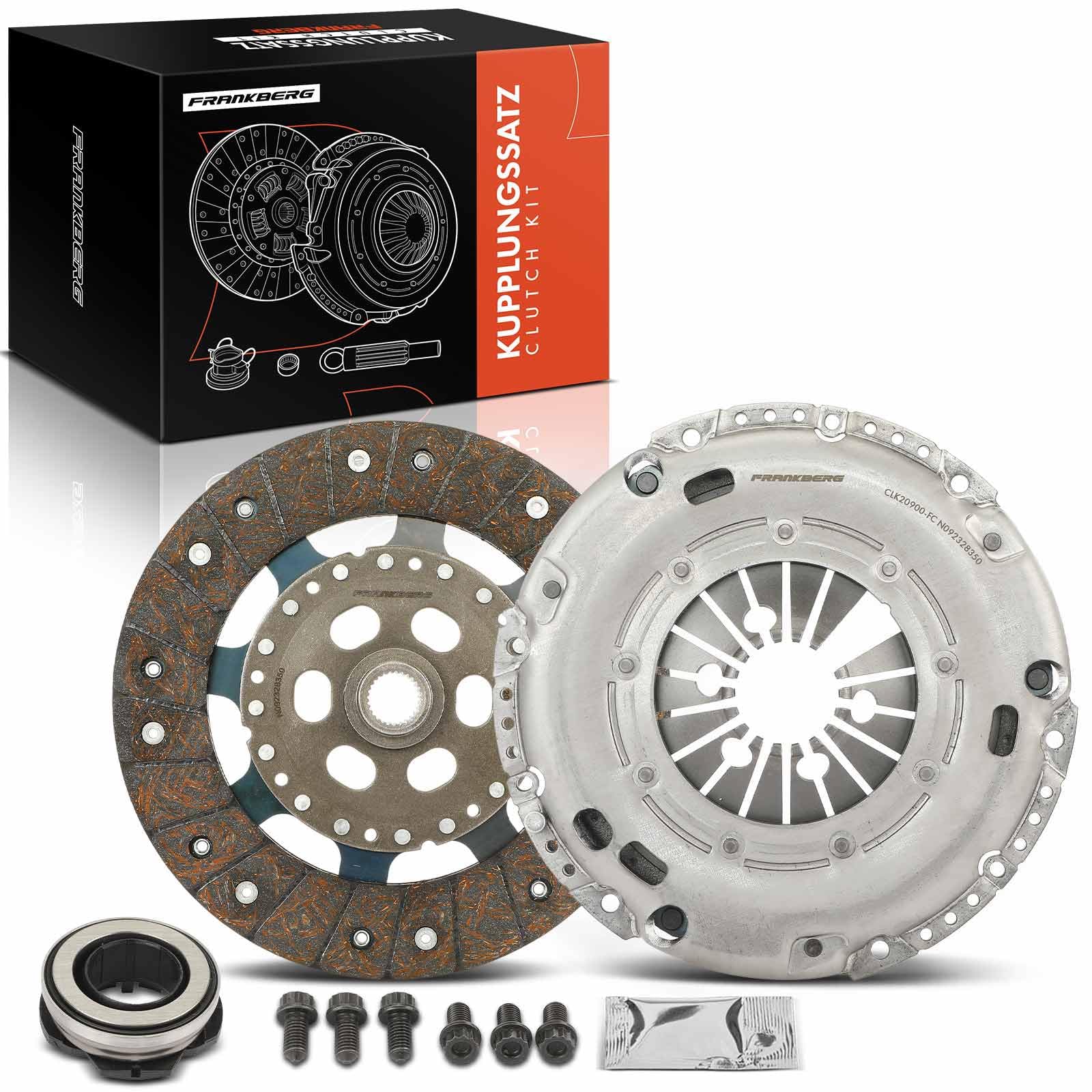 Frankberg Kit de embrague 02A141165A | Compatible con: Altea XL 5P5 5P8, T.o.u.r.a.n 1T1 1T2, A3 8P1, Golf Plus 521 5M1, O.c.t.a.v.i.a II 1Z3, P.a.s.s.a.t 3C2