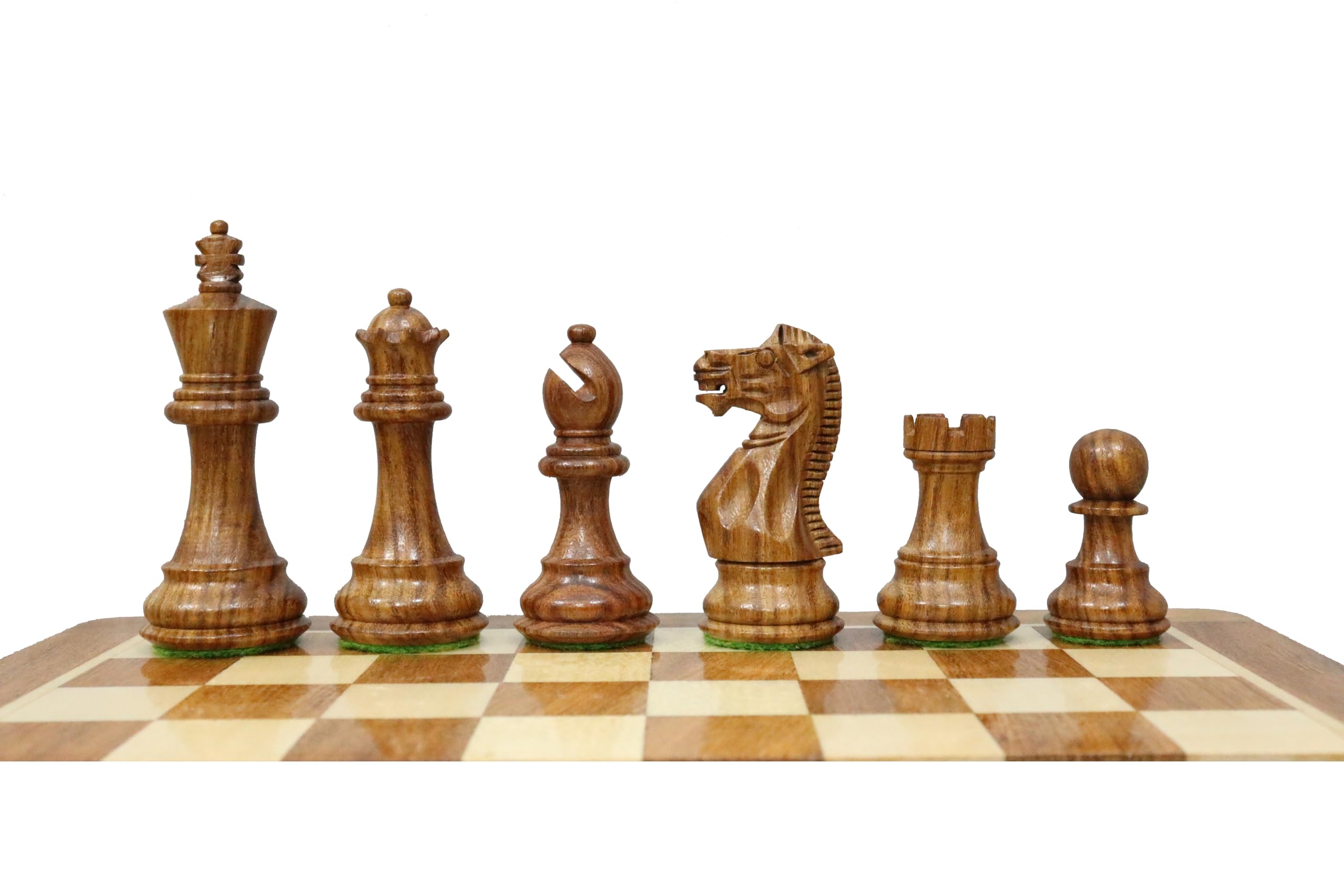 Professionelle Staunton Schachfiguren, nur 2 zusätzliche Königinnen | Premium handgefertigte Holzschachfiguren | beschwertes Schachset – König 7,6 cm Taj Chess Store
