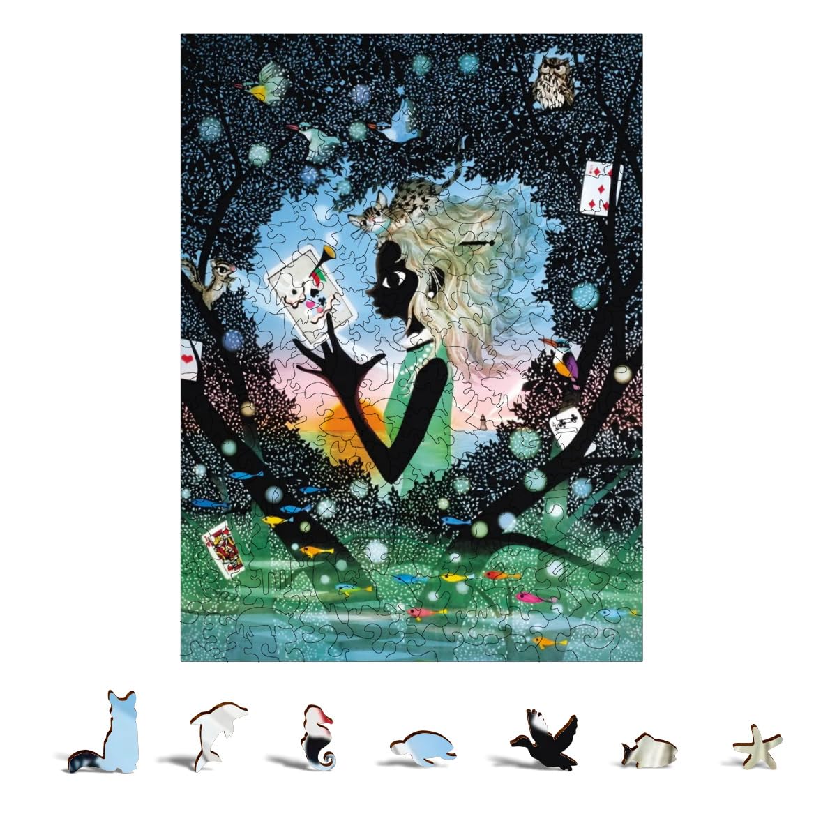 Amazon.co.jp: 藤城清治 アリスのハート ジグソーパズル 動物