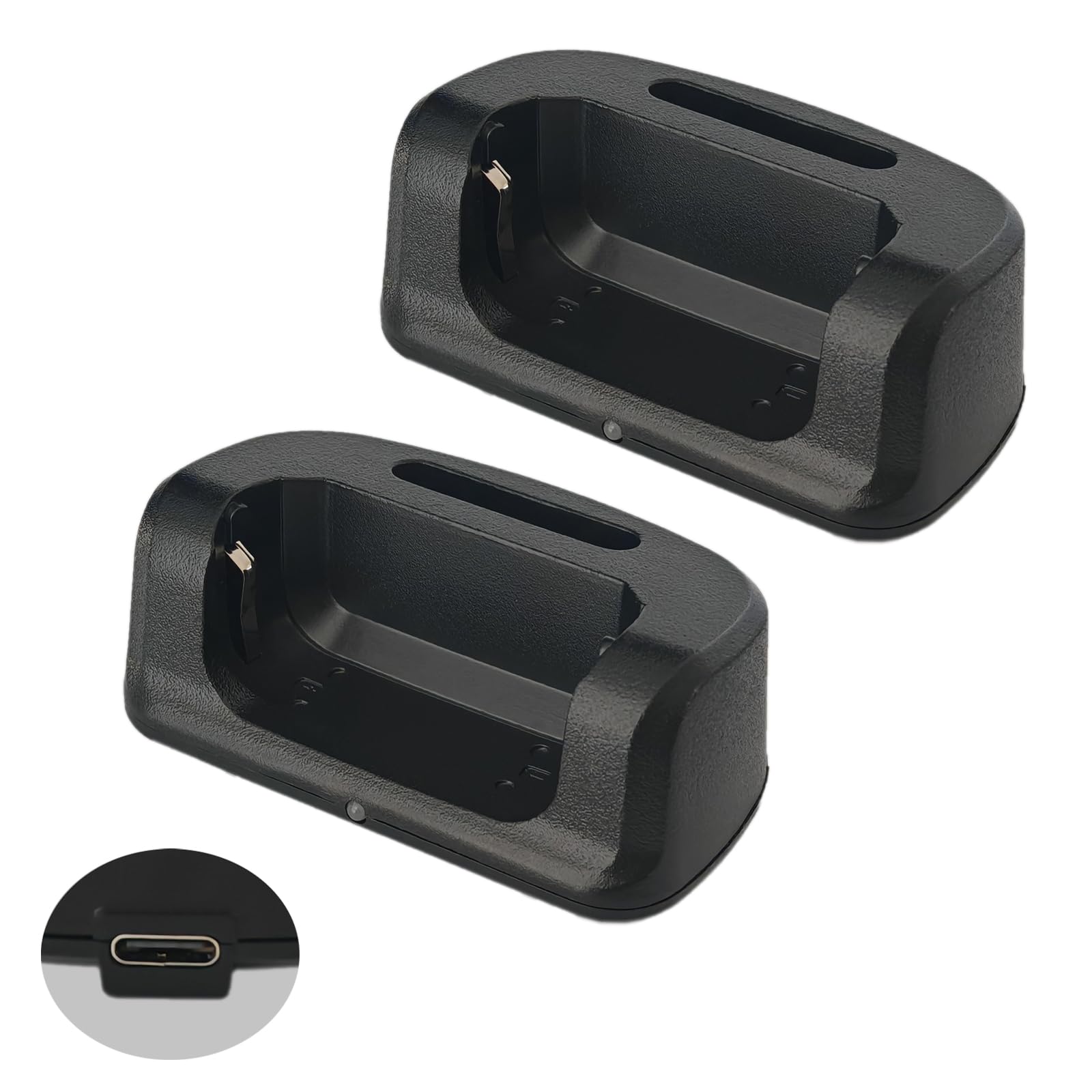 2 Pack KD-C1 Two Way Radio Charger Dock USB-C Charging for T20 Walkie Talkie RT22S Charger Desktop