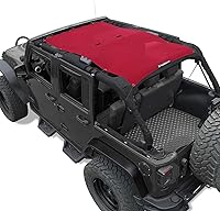 Vista 12 de Shadeidea JK Parasol Superior Compatible con Jeep Wrangler JKU Cobertura de Techo de Malla Suave (2007-2018) - Bloqueador UV de Ruido del Viento