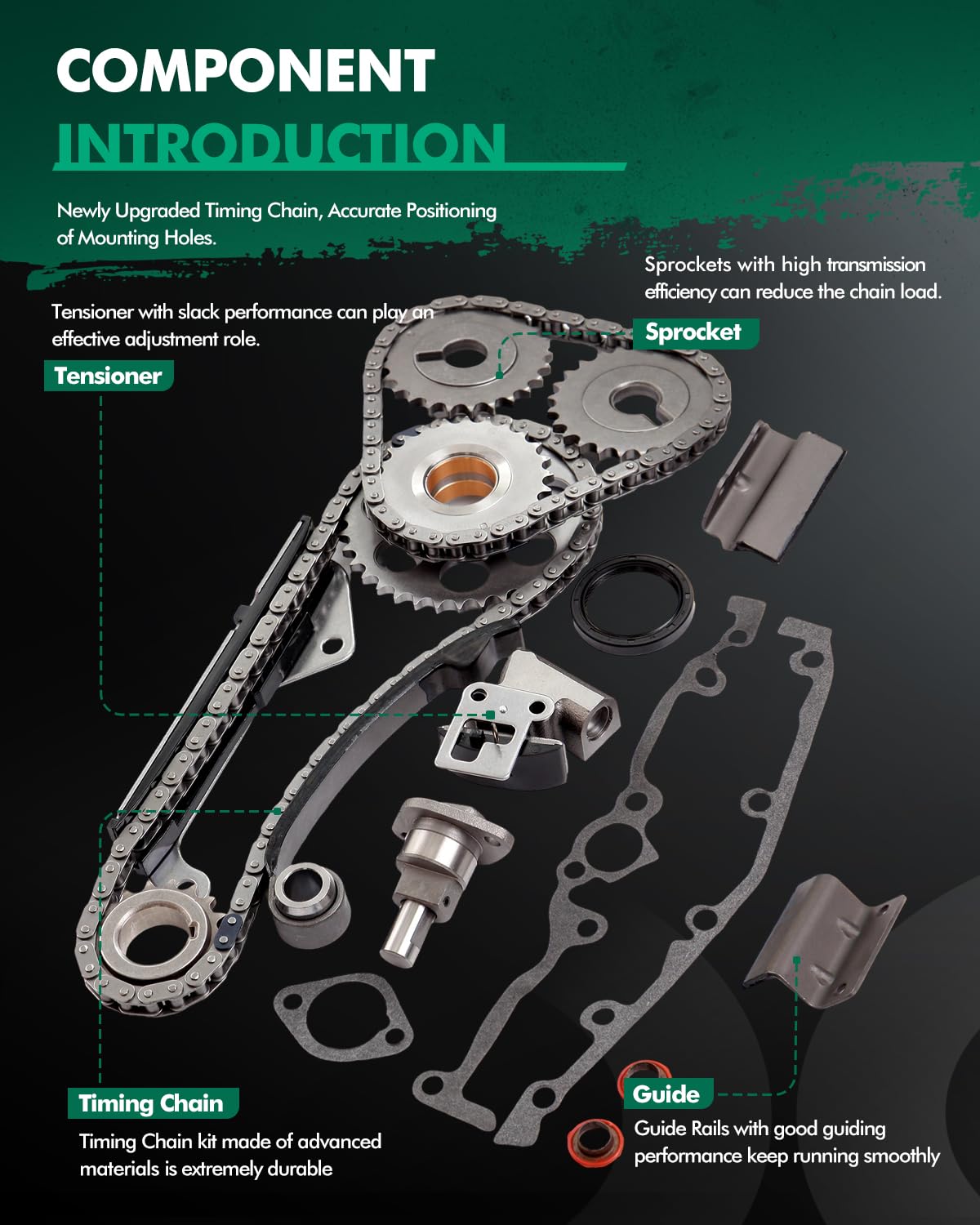 Amazon.com: SCITOO TK3024 9-4174S Engine Timing Chain Kit Replaces