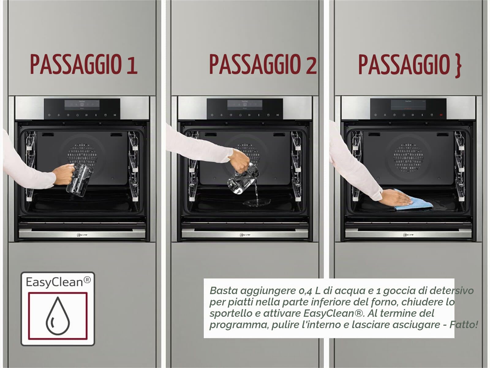 NEFF B45CR22N0 - Forno da incasso N70, 60 cm, 71 l, in acciaio inox, A+ / Slide & Hide / EasyClean / 12 modalità di funzionamento