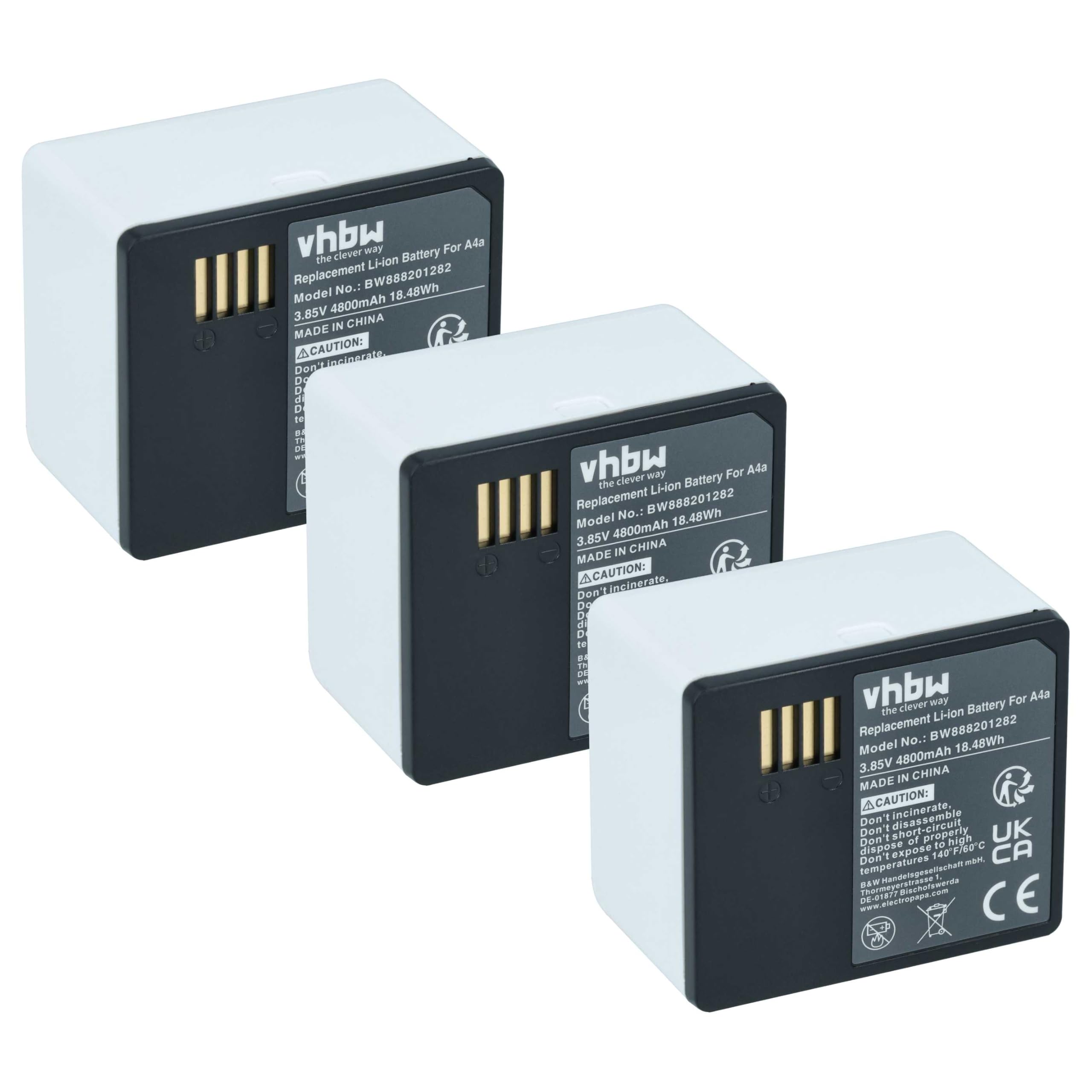 vhbw 3 x akumulator zamienny do Netgear A-4a, 308-10069-01