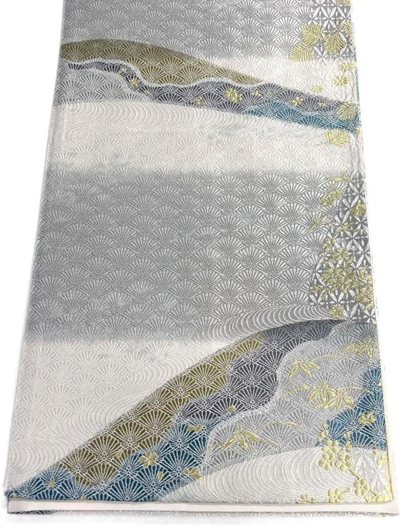 未着用 袋帯 菊青海波 横縞 金糸 千鳥 流水 七宝 松竹梅 着物 未着用 袋帯 菊青海波 横縞 金糸 千鳥 流水 七宝 松竹梅 着物