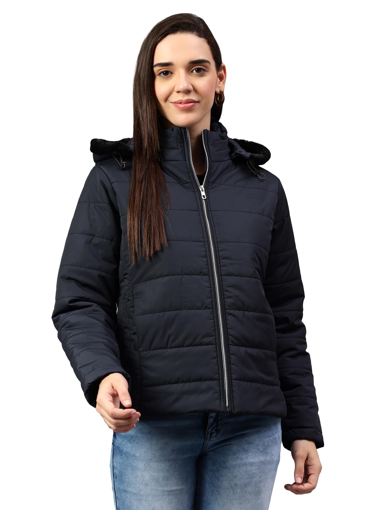 cantabil Solid Full Sleeve Hooded Neck Regular Fit Women Casual Jacket | Casual Winter Jackets for Women | Women Jackets for Winter Wear (P_LJKT00085)-picture-31