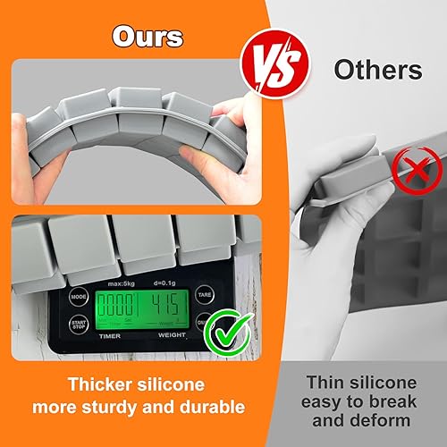 Vista 4 de Square Silicone Mold, Square Chocolate Mold 100 Cavity Squares Molds Silicone for Ice Cubes, Hard Candy, Jelly, Gummy, Ganache, Truffles 100 Cavity