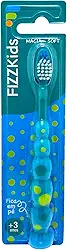 Escova dental, kids, dots, +3 anos, cerdas macias, azul com verde