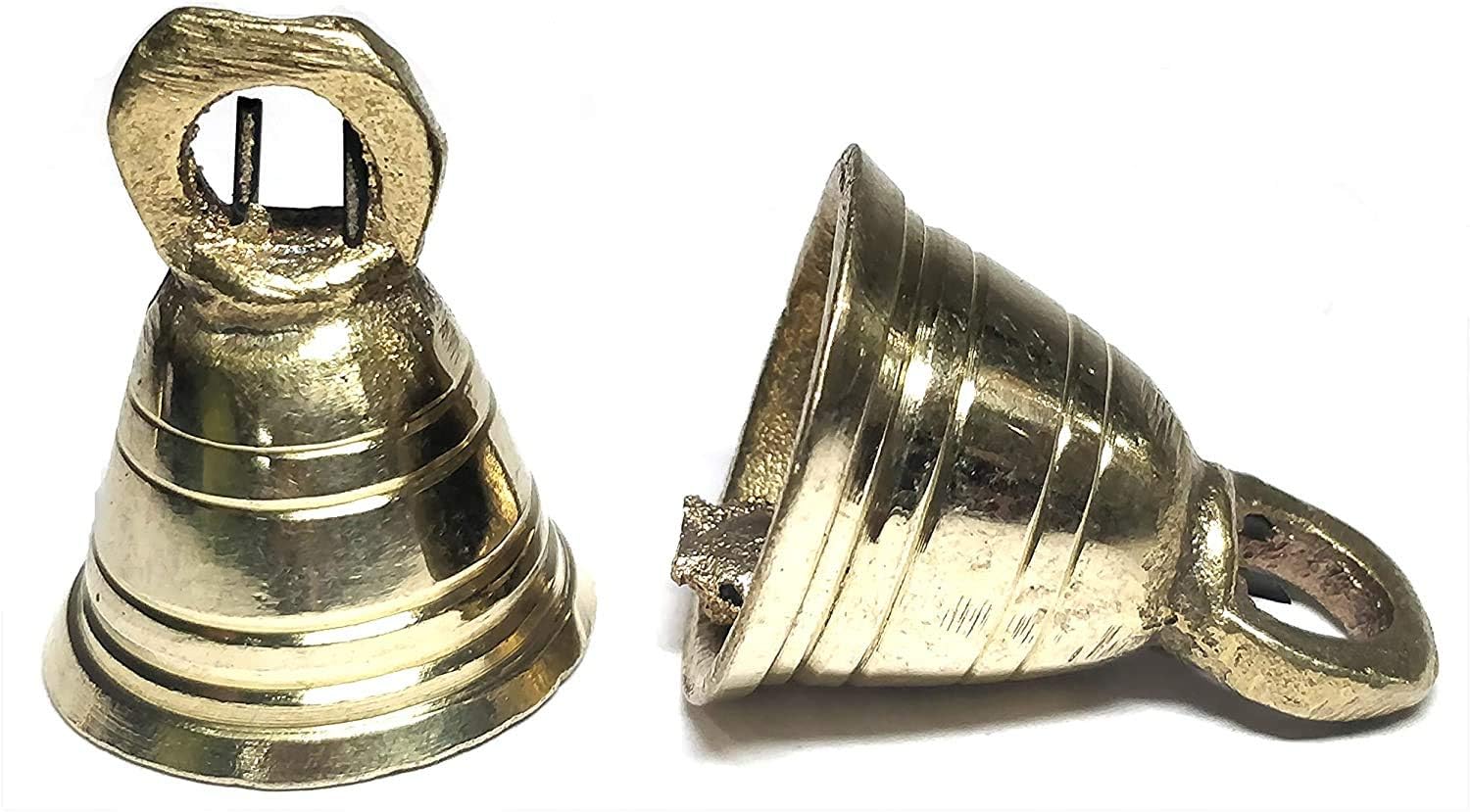 Lote de 20 campanas de latón de 1.15 pulgadas de alto, estilo vintage, artesanía, camello, oveja, caballo