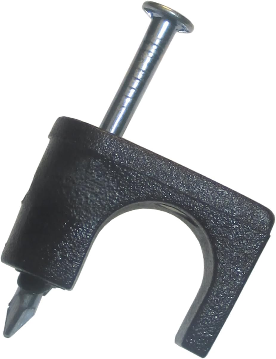 Gardner Bender PSB-165 1/4-Inch Black Coaxial Cable Staples, 50-Pack