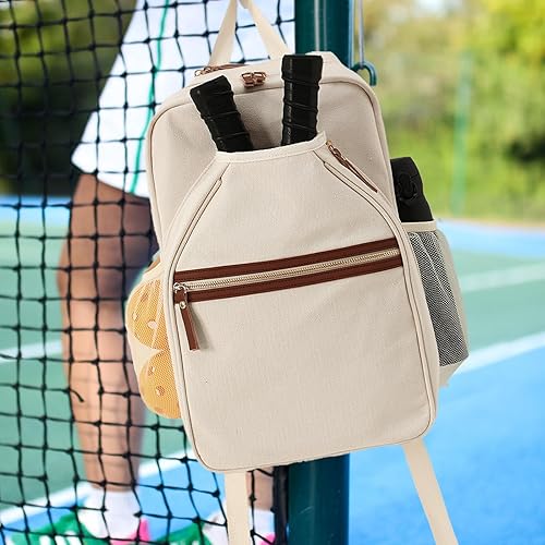 Miniatura 5 de DYSHAYEN Mochila de pickleball, bolsas de pickleball para mujer, bolsa de paleta de pickleball, se adapta a 2 paletas, regalos de pickleball para