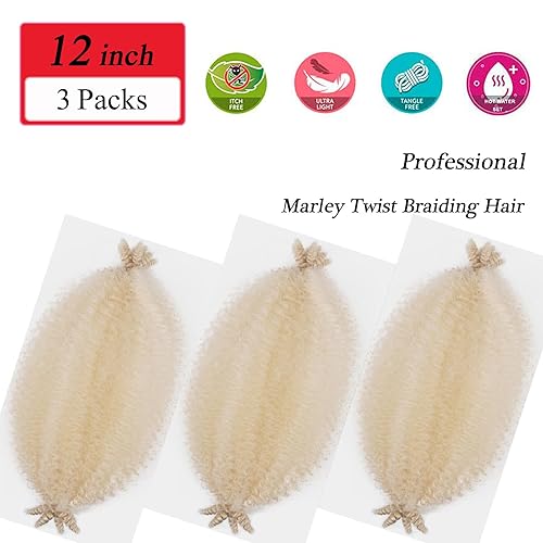 Miniatura 4 de Cabello afro trenzado elástico de 24 pulgadas, cabello rojo Marley para rastas sintéticas, cabello trenzado estilo afro cubano, cabello de ganchillo