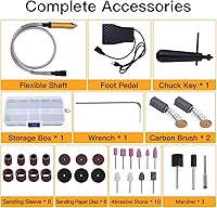 Vista 2 de Herramienta giratoria de eje flexible de 800 W de alta potencia con control de pedal y eje flexible de metal - Amoladora eléctrica colgante