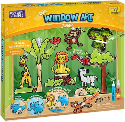 Imagimake Kit de atrapasoles de jungla para ventana, suministros de manualidades para niños, juguetes para niñas de 6 a 8 años, artes y manualidades
