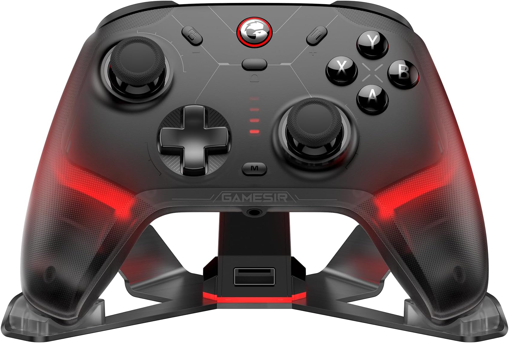 GameSir Cyclone 2 PC Controller Mag-Res TMR Sticks 1000Hz Report Rate Hall & Micro 2-in-1 Triggers RGB Lighting with Charging Dock for PC/Switch/iOS/Android (Black)