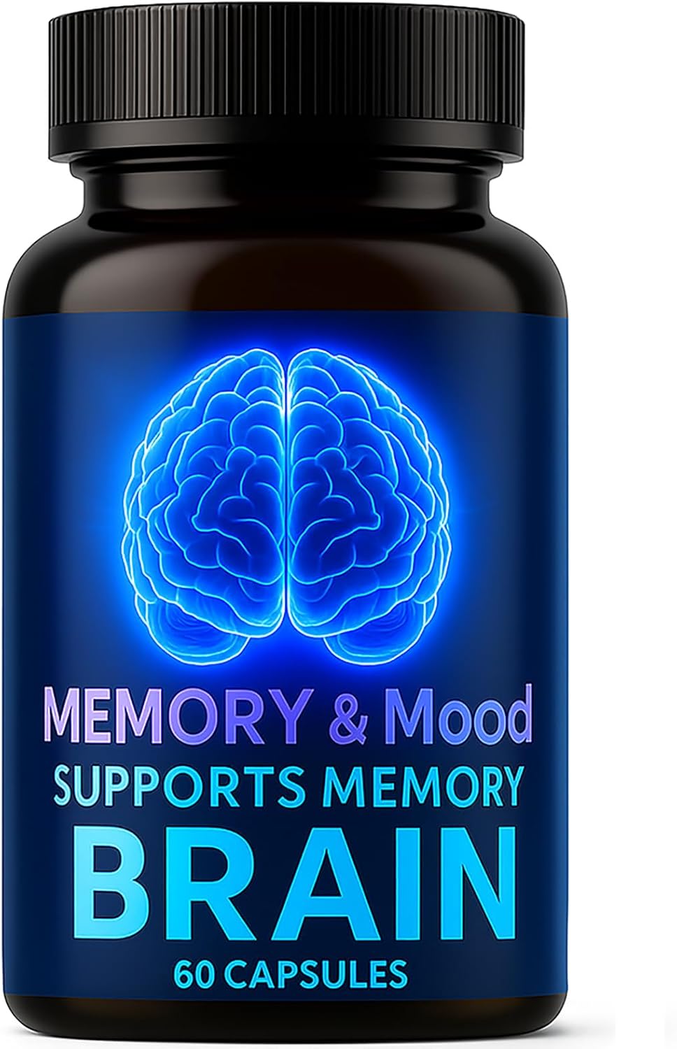Nootropic Brain Supplements for Memory and Focus, Cognitive Support Formula with B Vitamins, Folate & Dihydromyricetin – Mental Clarity & Daily Performance, 60 Capsules (1)