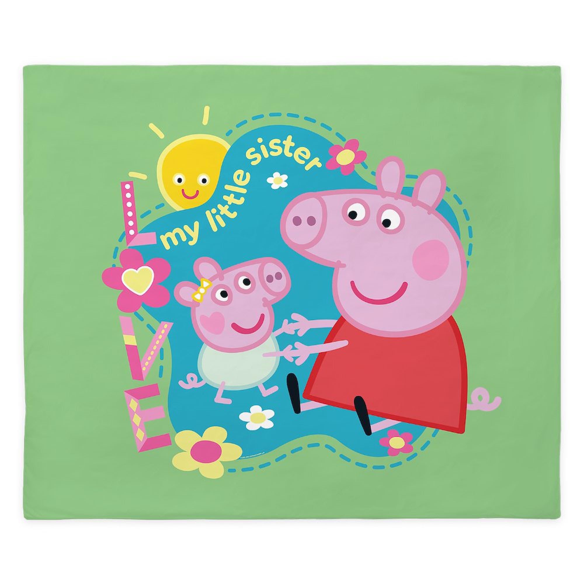 CafePress Peppa Pig: My Little Sister King Duvet Cover, Printed Comforter Cover, Unique Bedding