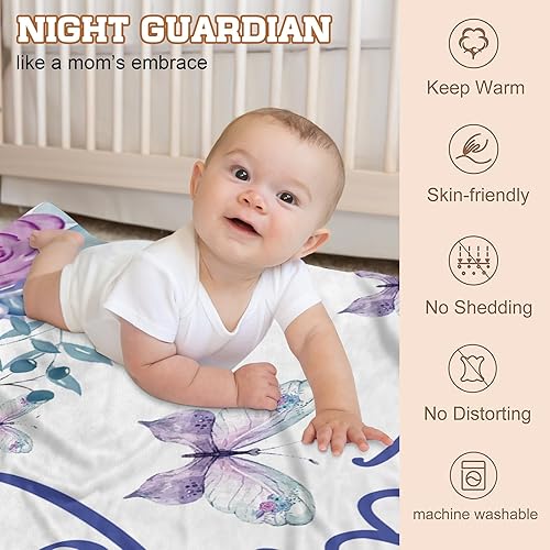 Miniatura 3 de KAINSY - Juego de ropa de cama personalizada para cuna con nombre para niña, juegos de cuna de bebé con nombre personalizado para niños pequeños,