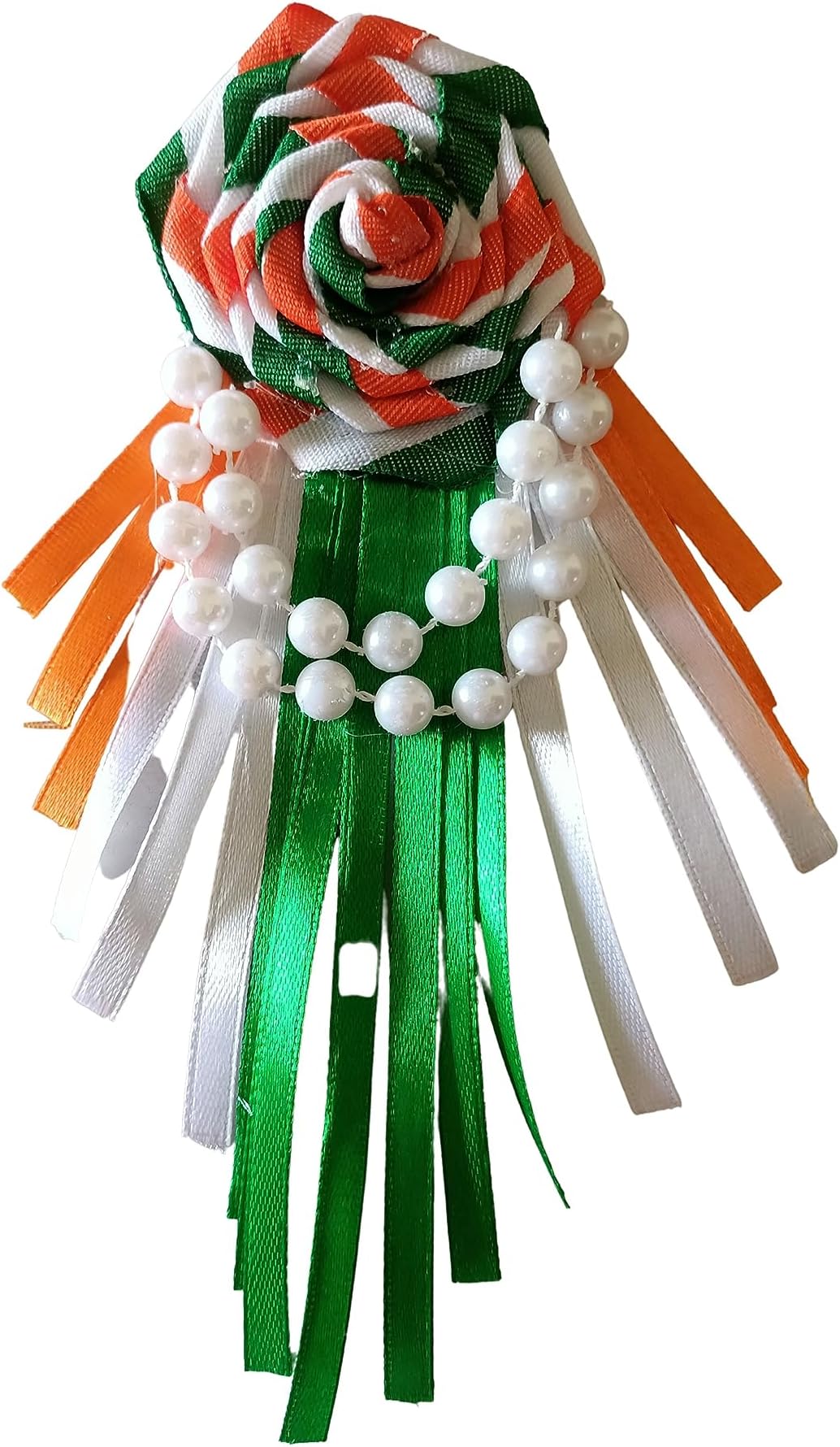 Independence Day Tricolor Tiranga Ribbon Brooch Badge