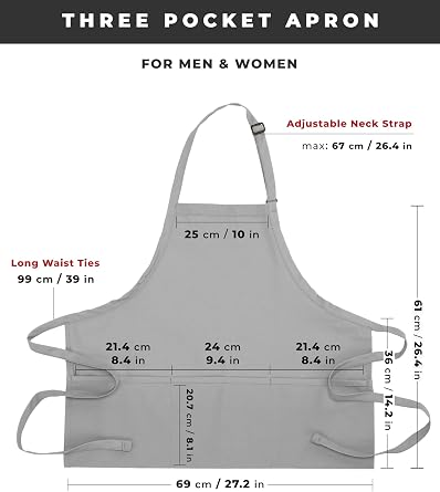 Chef Works Unisex Three Pocket Apron