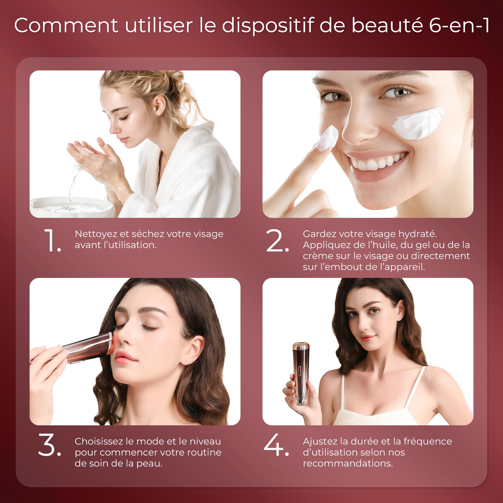 CARER SPARK Dispositivo de Radiofrecuencia Facial 3MHz, Masajeador Facial Antiedad con Ultrasonido EMS Fototerapia Reducción de Arrugas y Líneas Finas Cuidado Facial Eléctrico Multifuncional