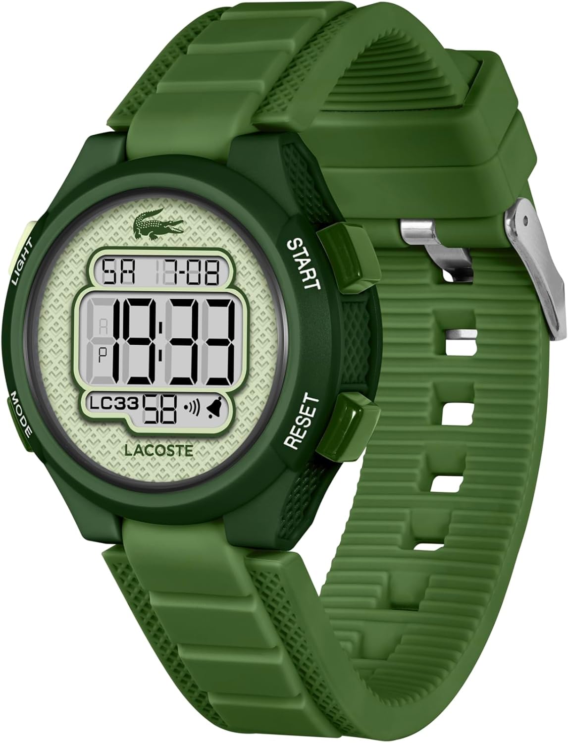 Lacoste LC33 Kids and Teens Digital Watch - 34mm Case, Digital Display with Day/Date, Alarm, Stopwatch, Countdown Timer and Backlight, Fun and Modern Design