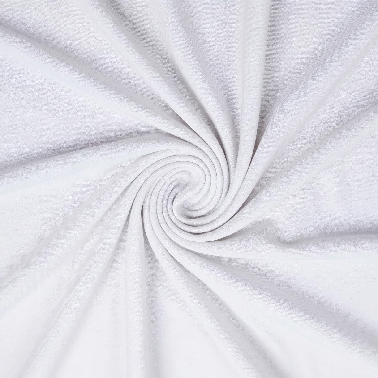 Q&J FABRIC CO. 59 Inches Nylon Spandex Fabric 82% Nylon, 18% Spandex, 5.90 oz/yd², Shiny Swimsuit Fabric, 4-Way Stretch Swimsuit Material, for Sports, Dance, Yoga(White, 1 Yard)