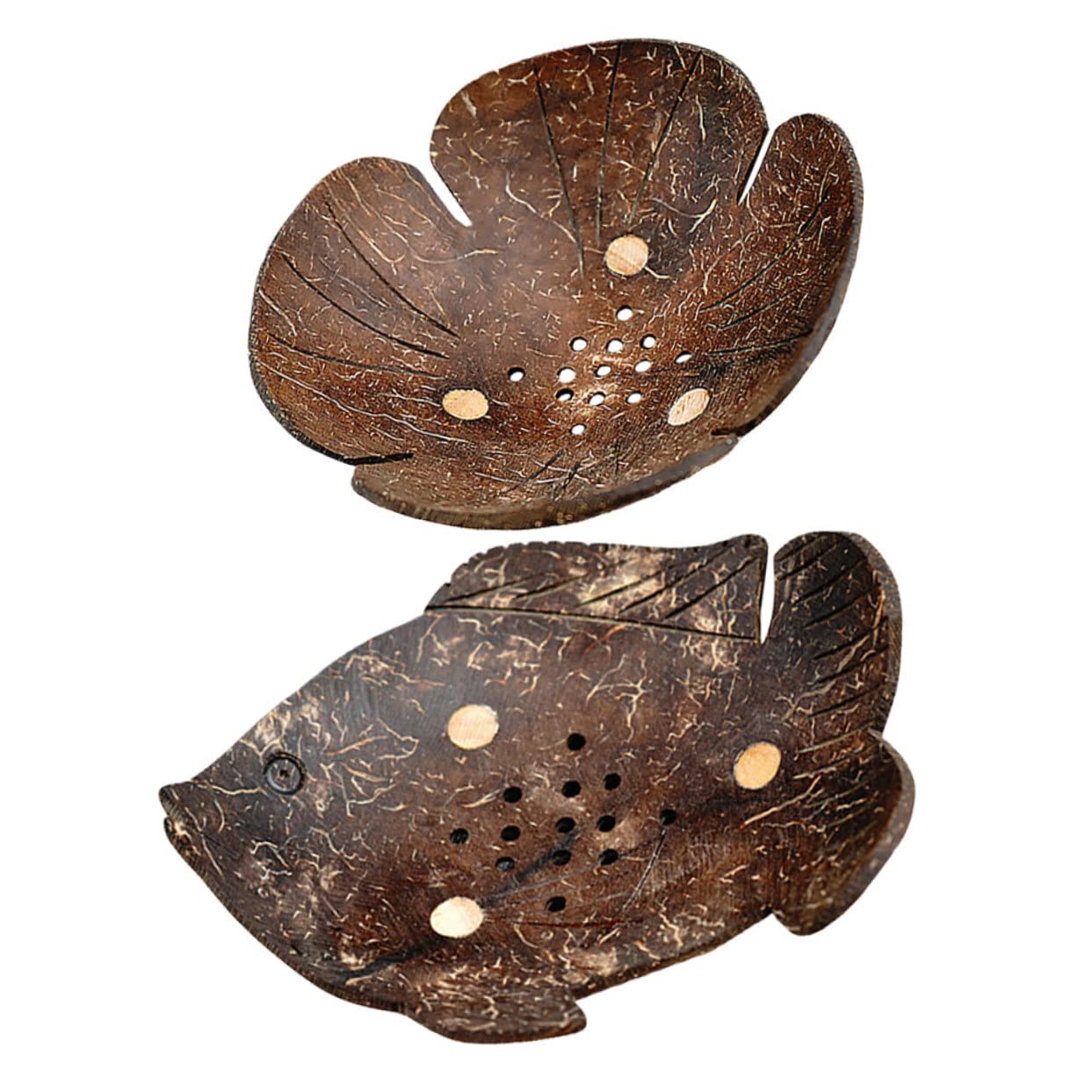 Cabilock 3 Sätze Coconut Shell Seifenhalter Kreative Badezimmer Seifenschale Haustier Futternapf Abflussdesign Langlebig Einfache Handhabung Für Haustiere 2 Stück * 3