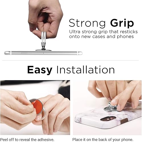 Miniatura 6 de Aduro Soporte para anillo de teléfono 3 en 1  Anillo para teléfono, soporte para teléfono, soporte de ventilación para teléfono, soporte de teléfono