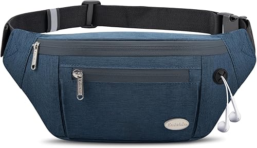 Miniatura 51 de Entchin Riñonera para mujeres y hombres, bolsa cruzada con 4 bolsillos con cremallera, bolsa de cintura ajustable, uno de los regalos esenciales