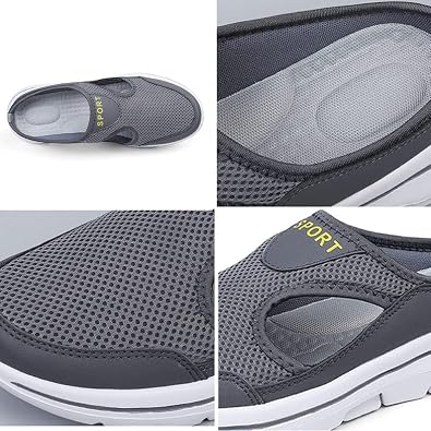 Men's Comfort Breathable Support Sports Sandals,Outdoor Casual Non Slip Orthopedic Sneakers Walking Slip on Shoes