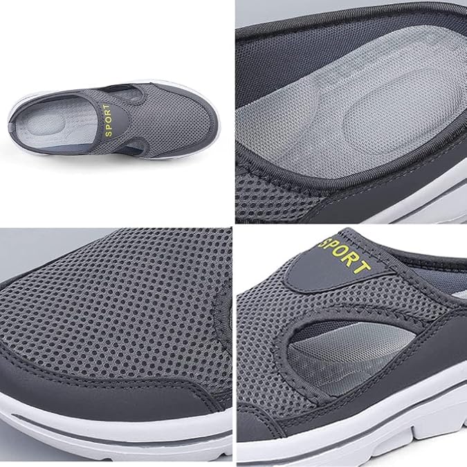 Men's Comfort Breathable Support Sports Sandals,Outdoor Casual Non Slip Orthopedic Sneakers Walking Slip on Shoes