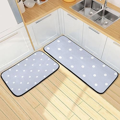 Miniatura 7 de Alfombras de cocina, 2 unidades, tapetes de cocina para piso, alfombra de cocina, antideslizante, antifatiga, lavable, acolchado, baño, dormitorio,