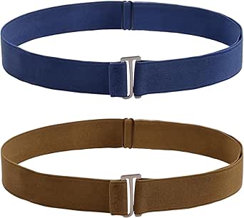 SPRING PARK 2pcs No Buckle Free Elastic Belt For Women Men Comfortable Adjustable Invisible Stretch Waist Belt For Jeans - View #11