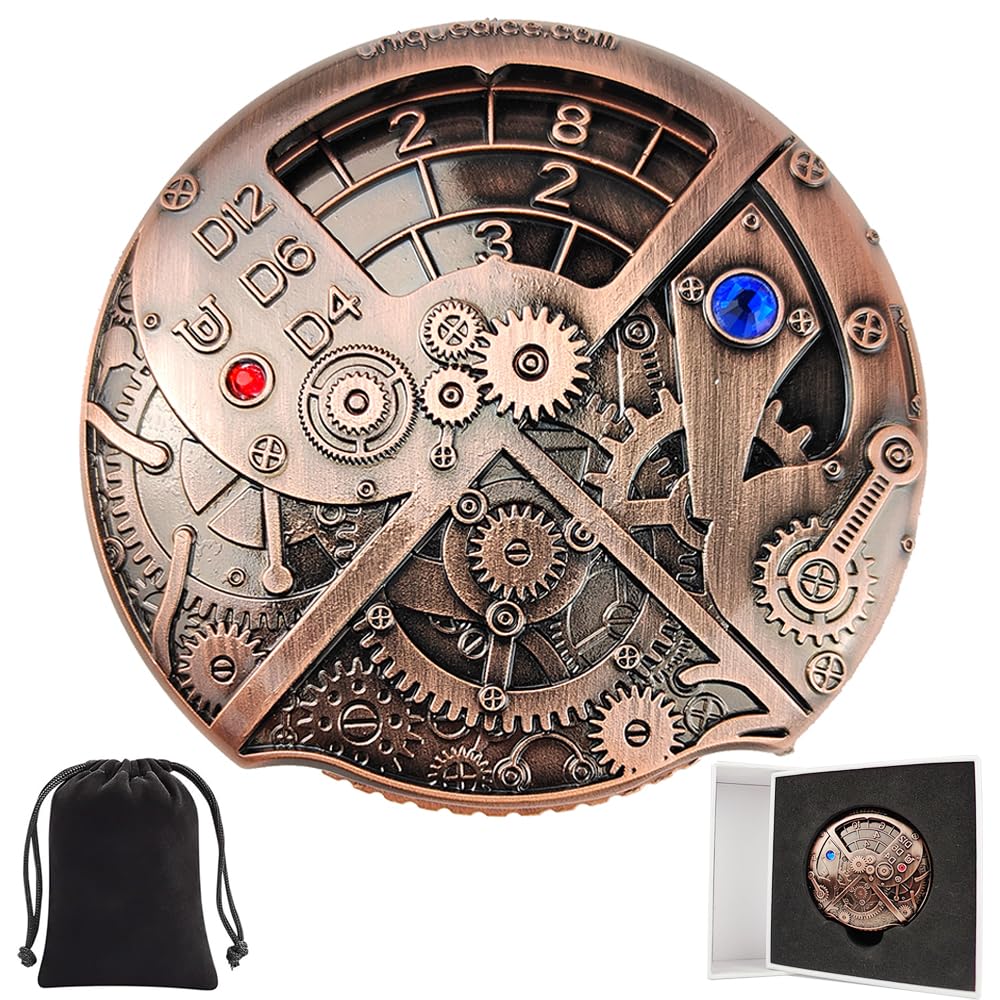 willmove Roulette Dice Spinner, Antique Red Copper, Small