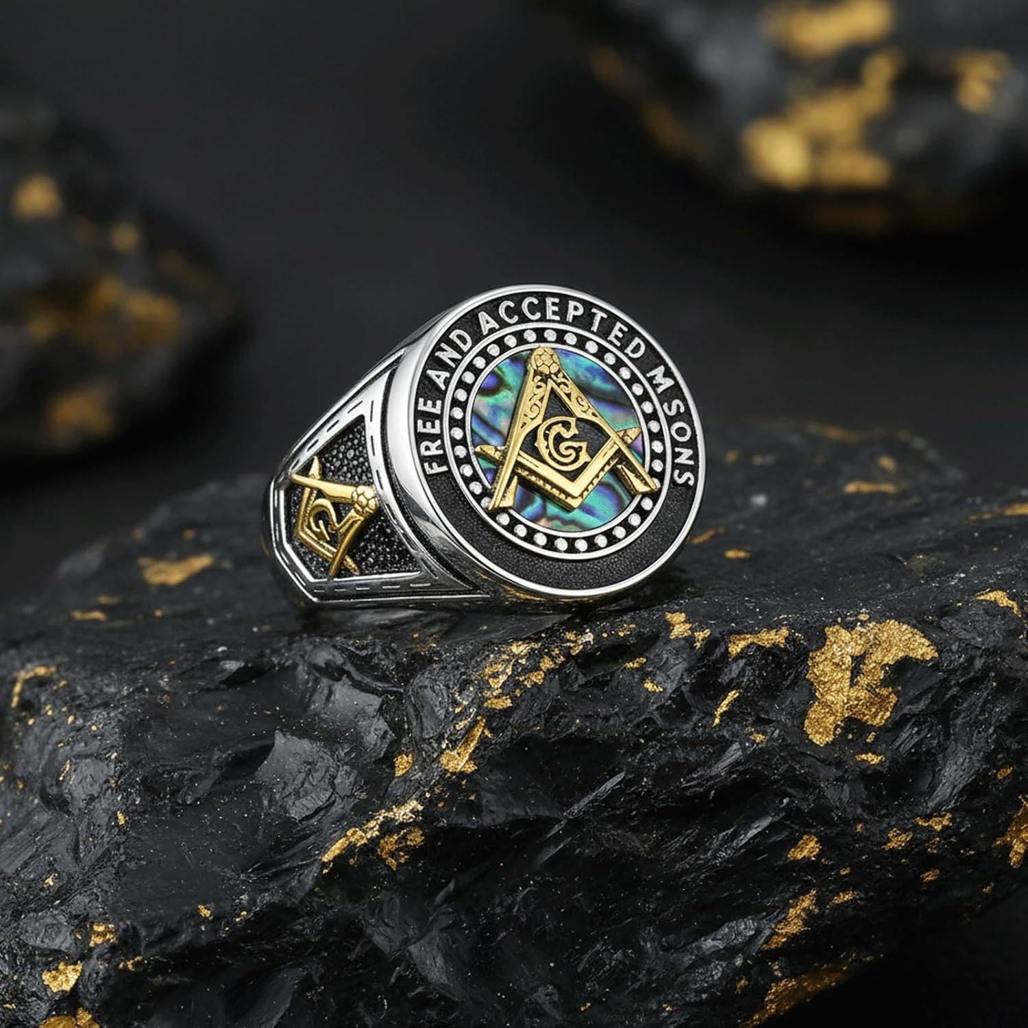 Masonic Ring for Men Freemason Ring Masonic Rings Free Mason Jewelry Gifts for Women Men