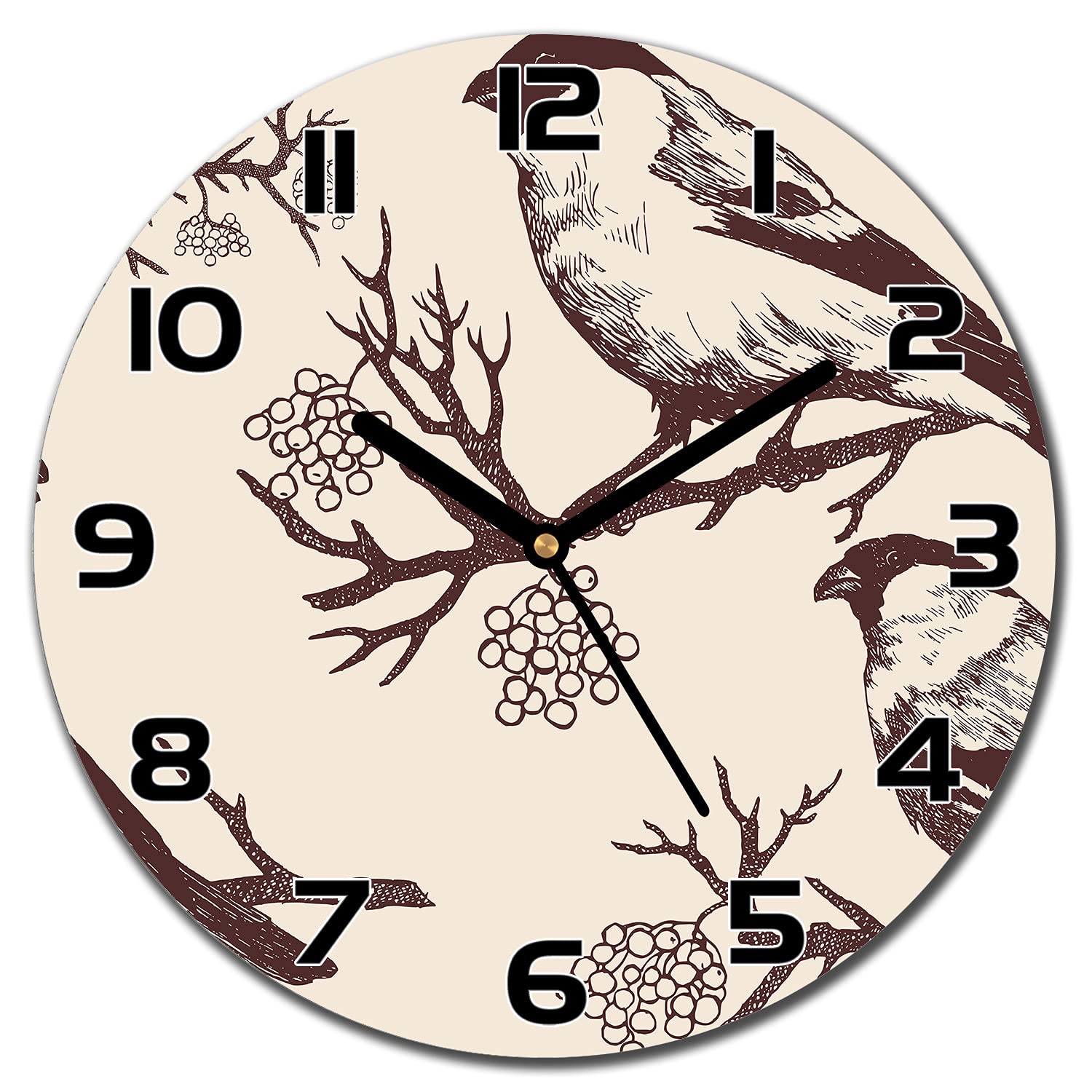 Horloge en verre sécurité 30cm avec aiguilles noires