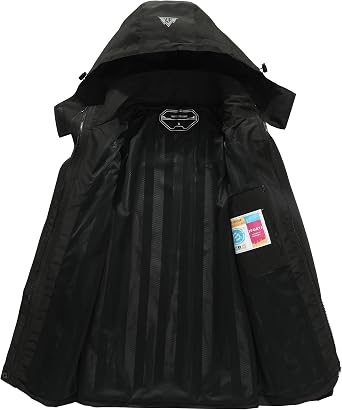 Women's Waterproof Lightweight Rain Jacket Windproof Breathable Trench Coat Detachable Hood Raincoats Outdoor Hiking Jacket