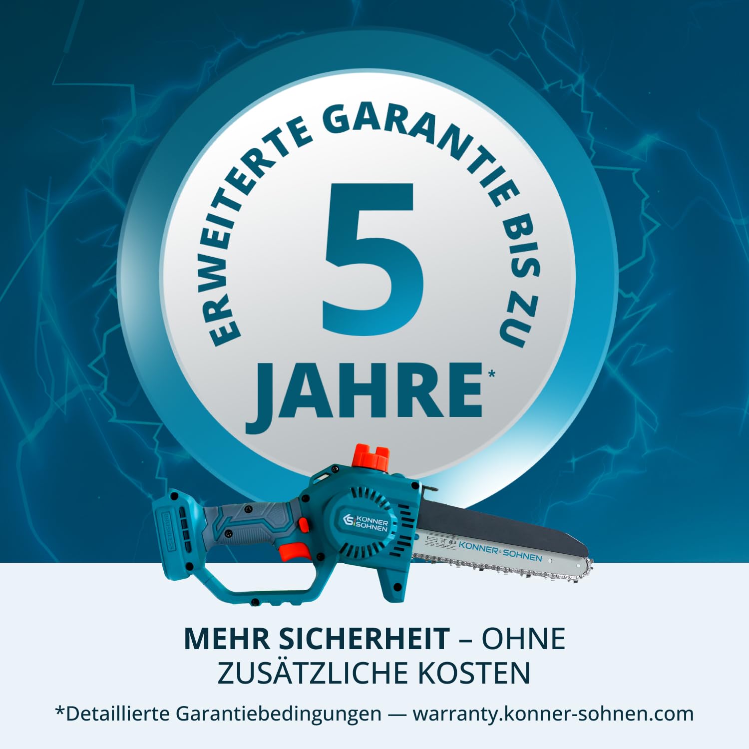 K&S Könner&Söhnen KS MCS20V-8 akumulatorowa mini piła łańcuchowa z mieczem 8" i 8 m/s, prędkość łańcucha, elektryczna ręczna piła łańcuchowa z automatycznym smarowaniem łańcucha, jednoręczna piła