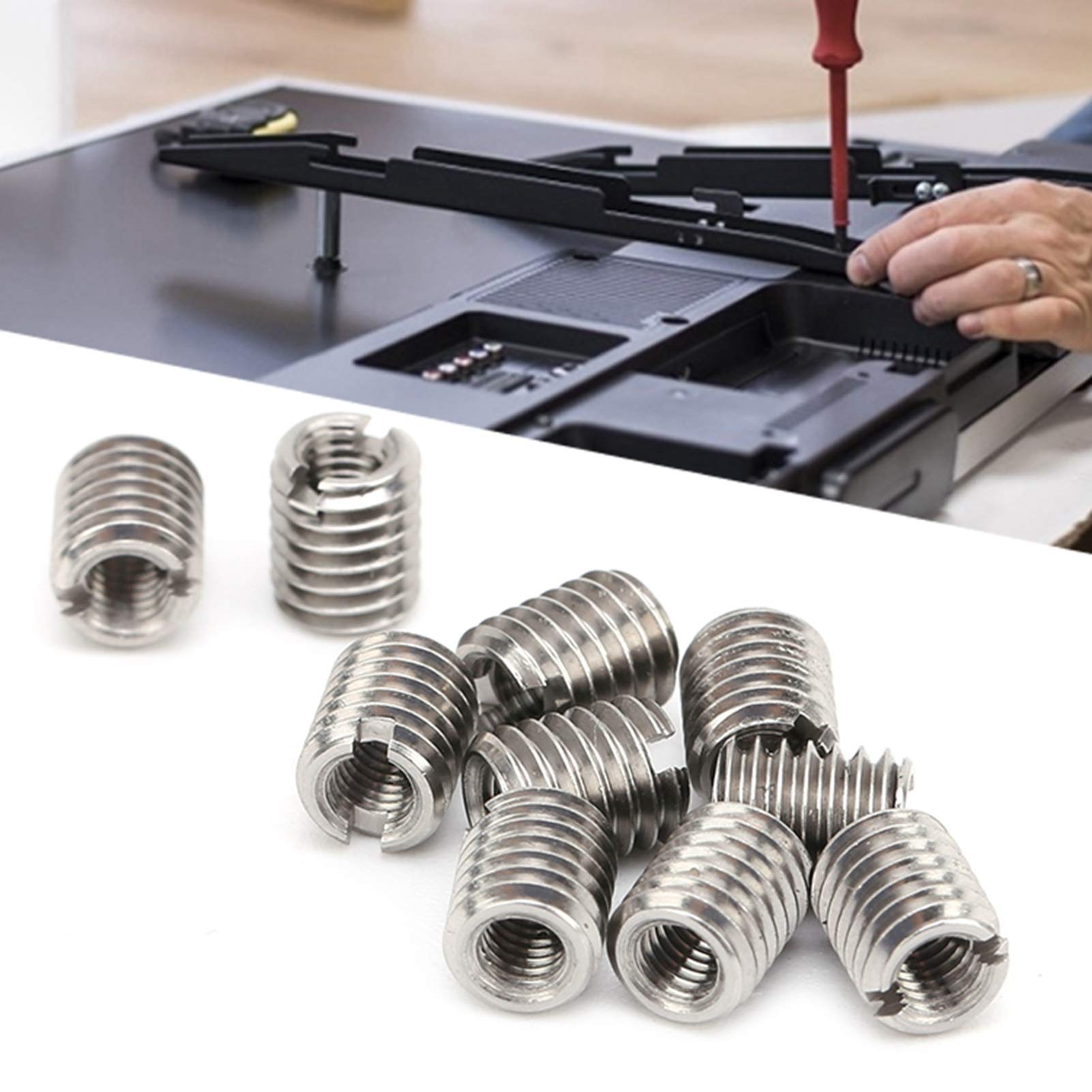 10 Stück Gewindeadapter M8 Auf M6 - Edelstahl Reduziermutter 15mm