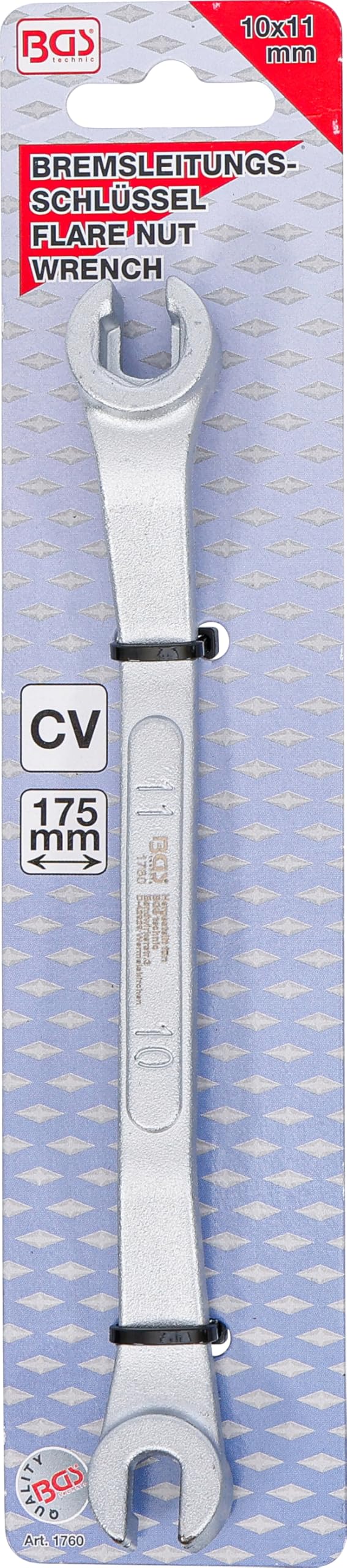 BGS 1760 | Spezial-Bremsleitungsschlüssel | 175 mm | SW 10 x 11 mm