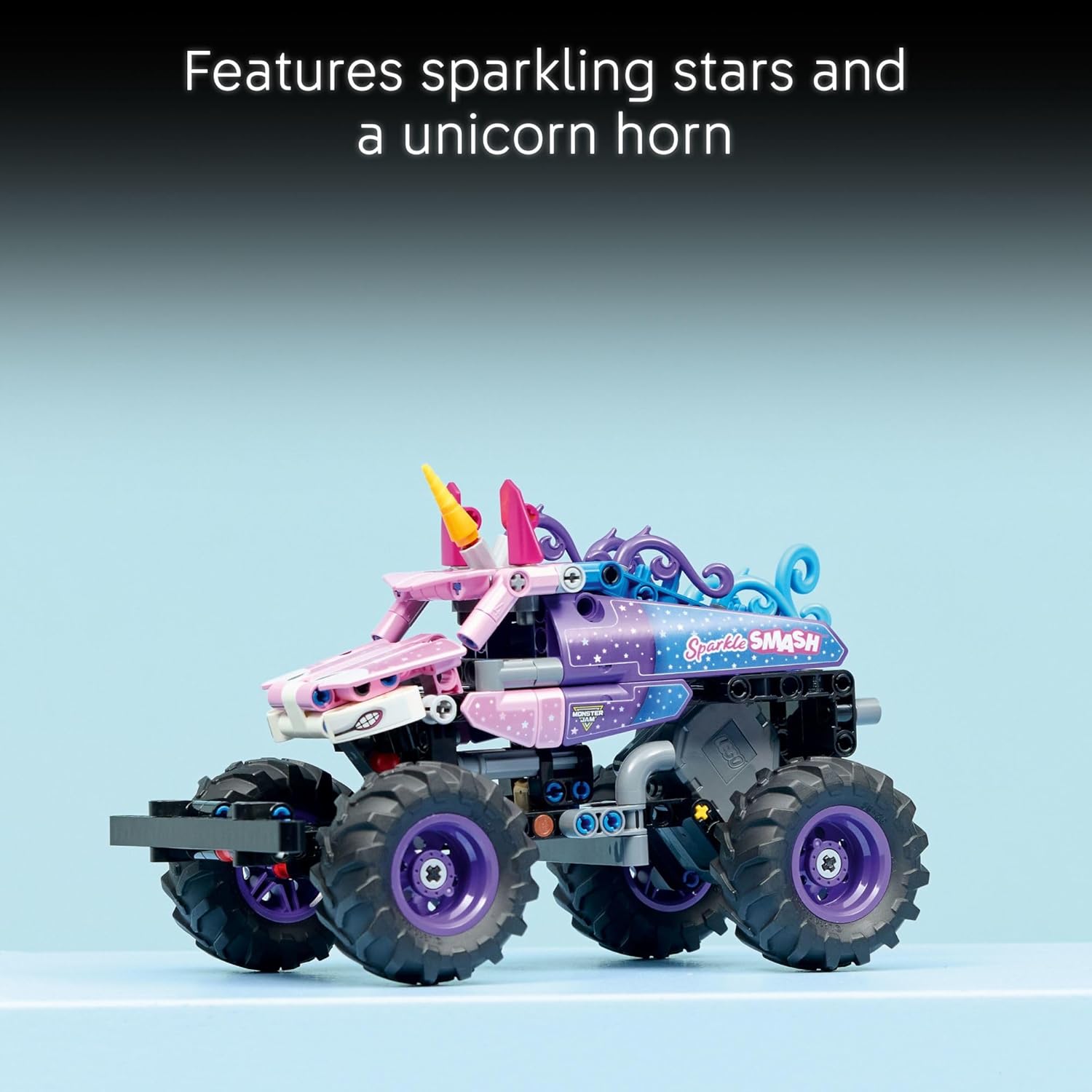 LEGO Technic Monster Jam Sparkle Smash Pull-Back Truck Toy for Boys & Girls - Monster Truck Building Toy W/Pull-Back Racing Action for Kids, Ages 7+ - Gift Idea for Birthdays - 42220 - Image 5