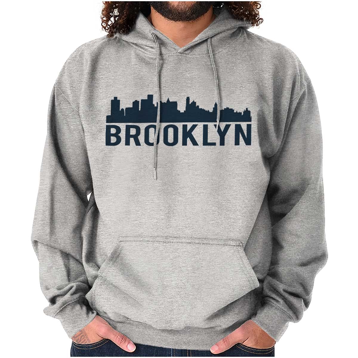 Brisco BrandsBrooklyn NYC Skyline New York City NY Hoodie Sweatshirt Women Men